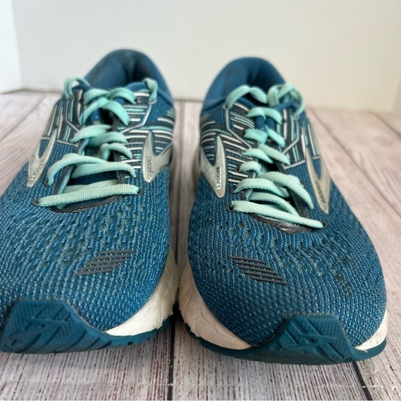 BROOKS Adrenaline Running Teal Shoes 8 - Picture 3 of 9